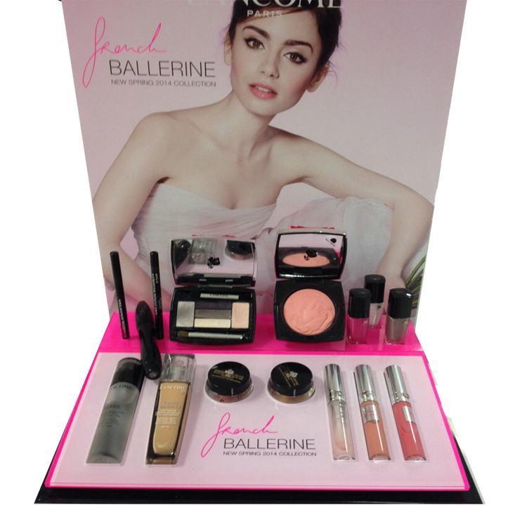 Acrylic point of sale display for cosmetics factory