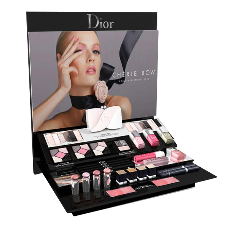 Fashion acrylic makeup display stand units
