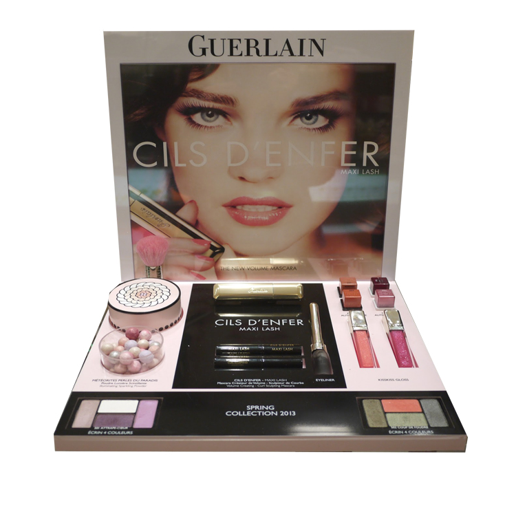 Customized acrylic cosmetics display with creative design