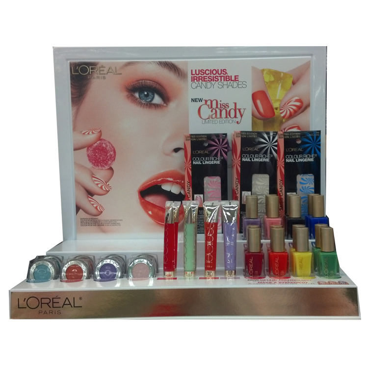 Wholesale popular acrylic cosmetics makeup display
