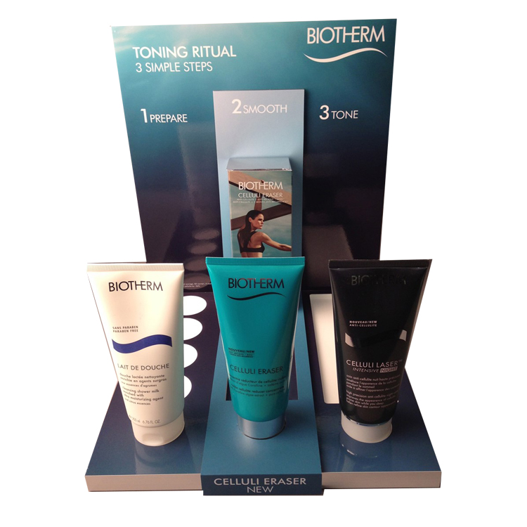 Hot selling acrylic skincare makeup display for hand cream