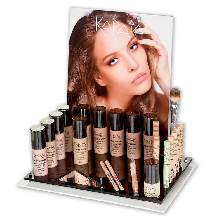 Countertop acrylic cosmetics liquid foundation display