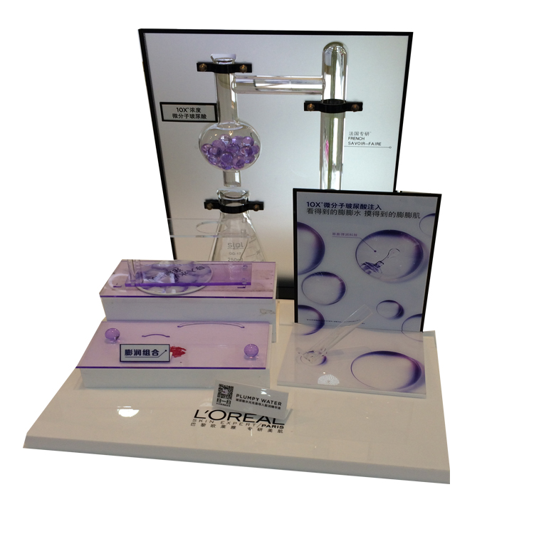 Fantastic acrylic cosmetics display for retail