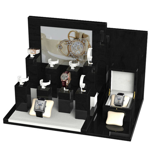 Modern retail acrylic watch display