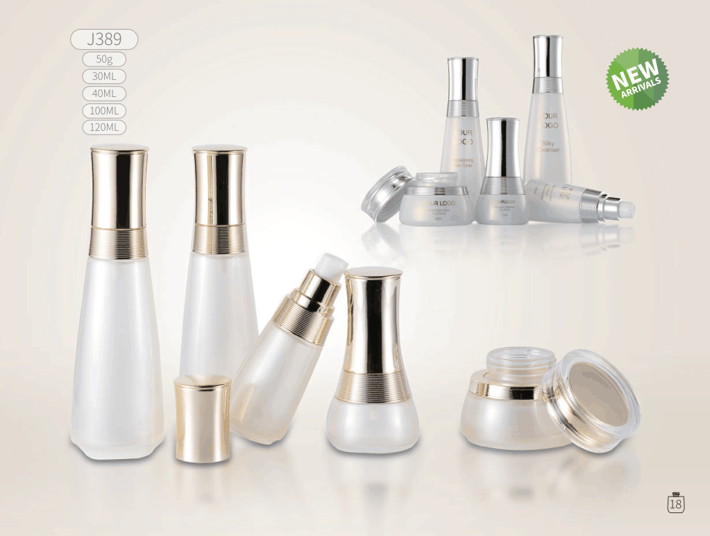 Eco-friendly cosmetic glass bottle containers