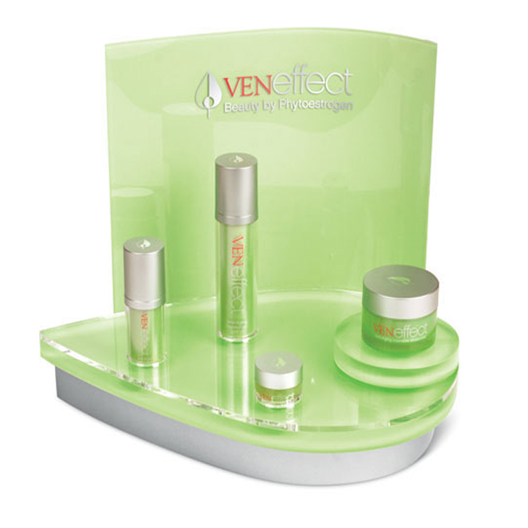 Acrylic skincare makeup display stand units