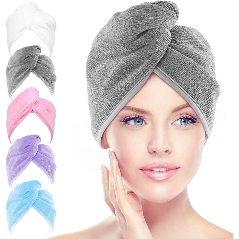 Hair Drying Towels,quick dry hair towel wrap for all hair types_